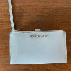 Michael Kors Sky Blue Wristlet